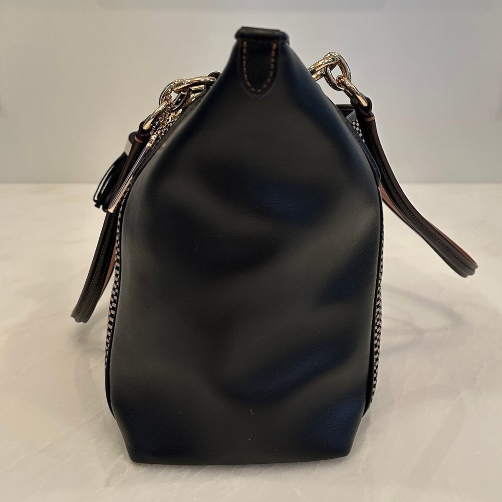 Coach/ Legacy Jacquard AVA Tote Bag F57246/ Black Leather w Gold Hardware/ NWOT - Picture 8 of 16